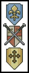 Swords And Shields Bookmark - Artecy Cross Stitch