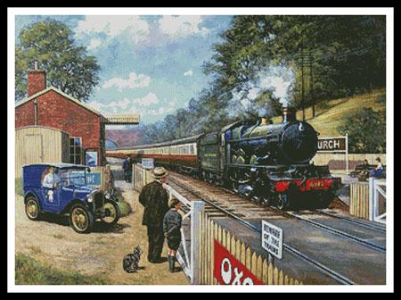 Trainspotting With Grandpa - Artecy Cross Stitch