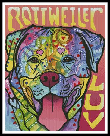 Rottweiler Luv - Artecy Cross Stitch