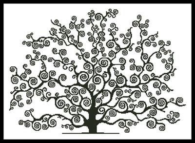 Black Tree Silhouette - Artecy Cross Stitch