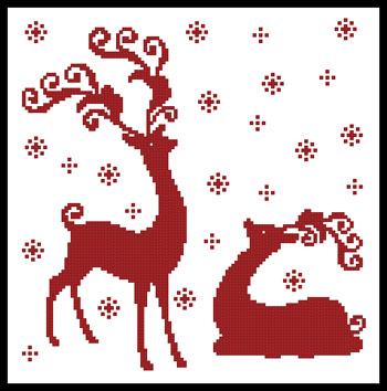 Reindeer Silhouettes - Artecy Cross Stitch