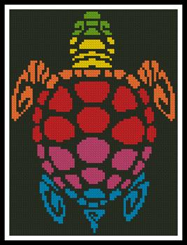 Mini Rainbow Turtle - Artecy Cross Stitch