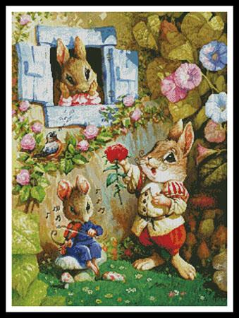 Rabbit Singing - Artecy Cross Stitch