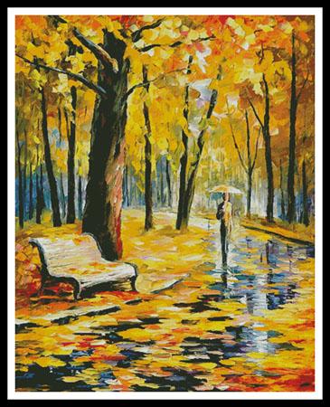 Fall Rain (Large) - Artecy Cross Stitch