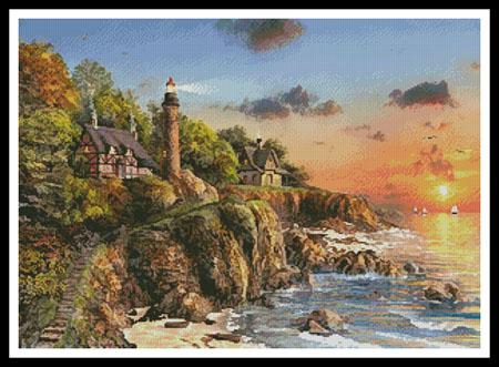 Sunset At Craggy Point - Artecy Cross Stitch