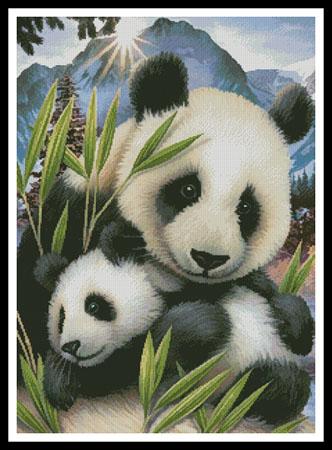 Panda And Cub - Artecy Cross Stitch