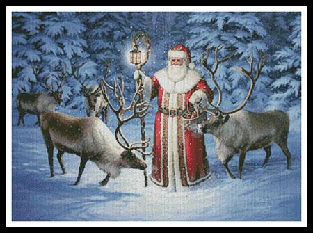 Santa With Reindeer - Artecy Cross Stitch