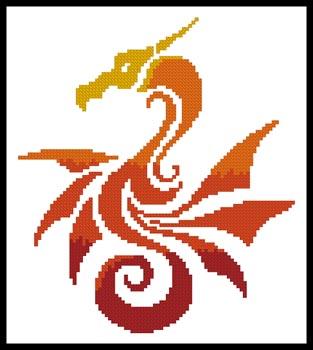 Mini Tribal Dragon - Artecy Cross Stitch