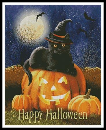 Happy Halloween Kitty - Artecy Cross Stitch