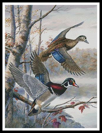 Lakeside Wood Ducks - Artecy Cross Stitch