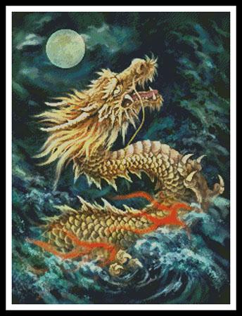 Dragon In The Moonlight - Artecy Cross Stitch