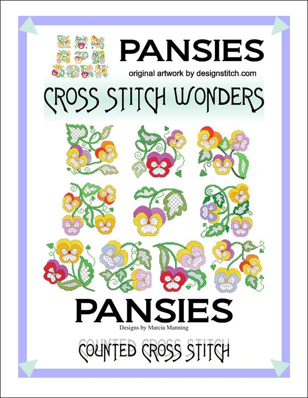Pansies - Cross Stitch Wonders