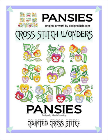 Pansies - Cross Stitch Wonders