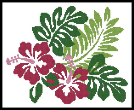 Hibiscus Flowers - Artecy Cross Stitch
