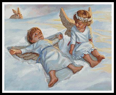 Cherubs Snow Angels - Artecy Cross Stitch