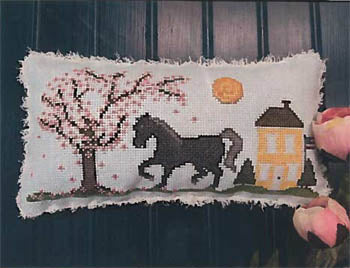 Big Black Horse and the Cherry Tree - Vintage Needlearts