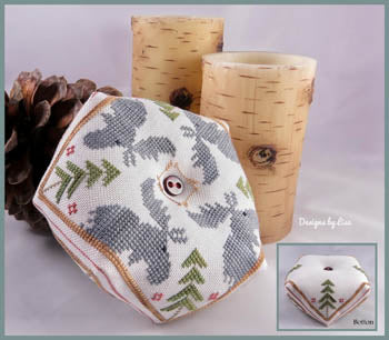 Moose Biscornu - Designs by Lisa