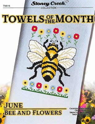 Towels of the Month, June, Bees & Flowers - Stoney Creek