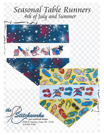 Seasonal Table Runner Designs, 4th of July & Summer - Stitchworks