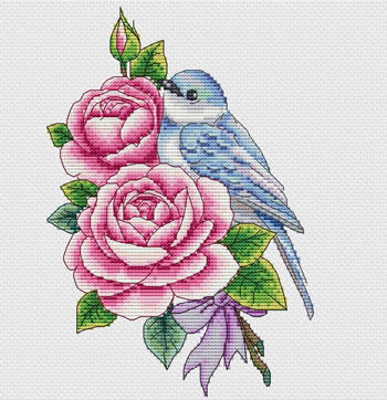 Rose and Bird - Les Petites Croix De Lucie