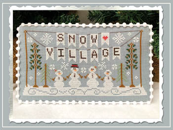 Snow Village 1 - Banner - Country Cottage Needleworks
