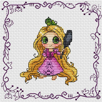 Baby Princess Rapunzel - Les Petites Croix De Lucie