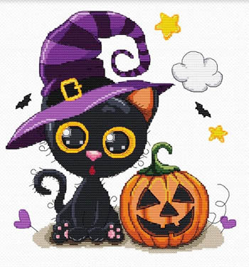 Halloween Cat - Les Petites Croix De Lucie