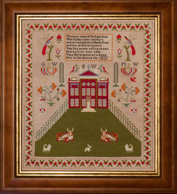 How Now Brown Cow BW 1831 - Hands Across the Sea Samplers