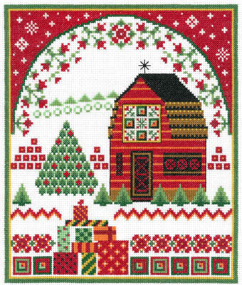 Barn with Holiday Quilts - Imaginating