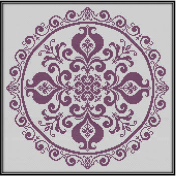 Pomegranate Lace In Cross Stitch - Works by ABC