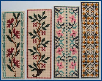 Sampler Motif Bookmarks - Cross-Point Designs