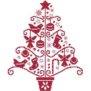 Folk Art Tree Two - Cross Stitch Wonders