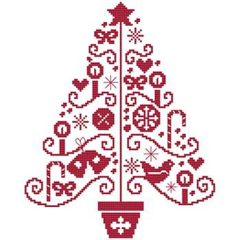 Folk Art Tree One - Cross Stitch Wonders