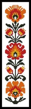 Polish Folk Art Bookmark 1 - Artecy Cross Stitch