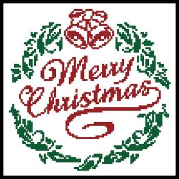 Little Merry Christmas Wreath - Artecy Cross Stitch