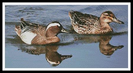 Garganey Ducks - Artecy Cross Stitch