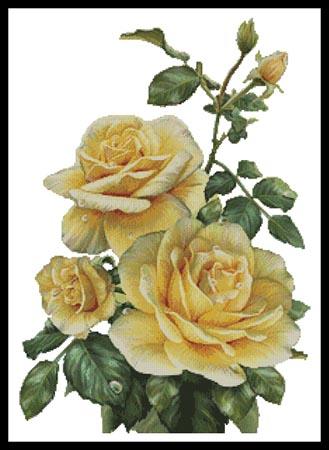 Pretty Yellow Roses - Artecy Cross Stitch