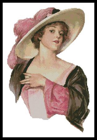 Victorian Pink Hat - Artecy Cross Stitch