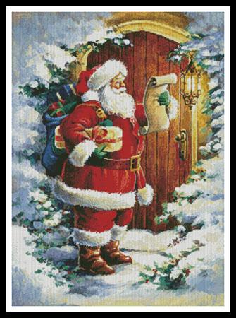 Santa At The Door - Artecy Cross Stitch