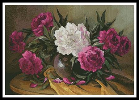 Purple Peonies - Artecy Cross Stitch