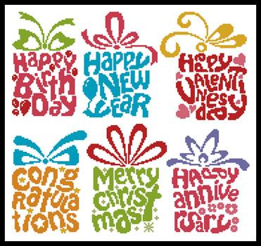 Celebrations Card Set - Artecy Cross Stitch