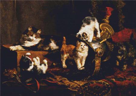 Playful Kittens - X Squared Cross Stitch
