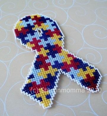 Autism Awareness Ribbon - Stitchnmomma