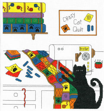 Crazy Quilt Cat - Imaginating