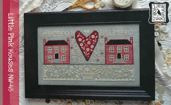 Little Pink Houses - Annie Beez Folk Art