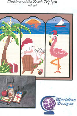 Christmas At The Beach Triptych - Meridian Designs For Cross Stitch