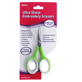 Allary Embroidery Green Scissors