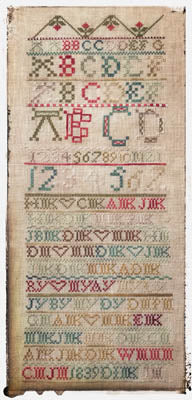 Antique Family Sampler 1839 - Lucy Beam