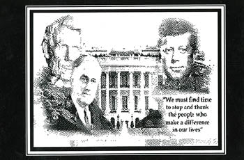 The White House, Pen And Ink Series - Ronnie Rowe Designs