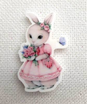 Spring Rabbit Magnet - Les Petites Croix De Lucie